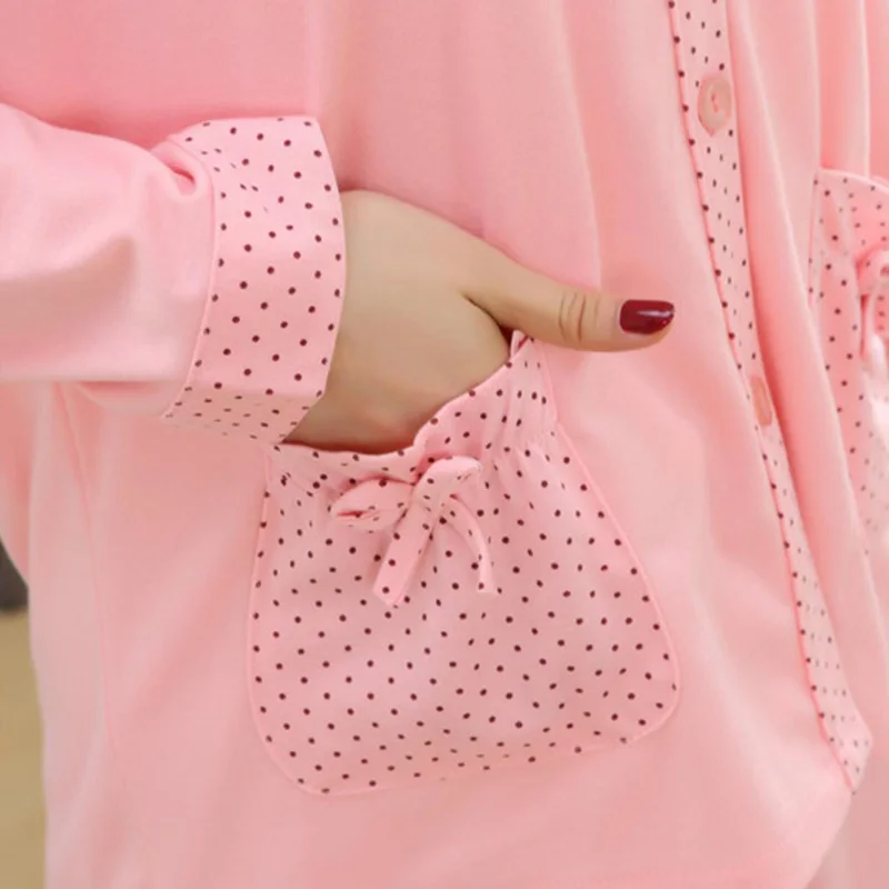 

Pajamas Sets Women Cotton Blend Pajamas for Women Casual Long Sleeve Sleepwear Suit 2 Pieces Spring Home Lounge Gift