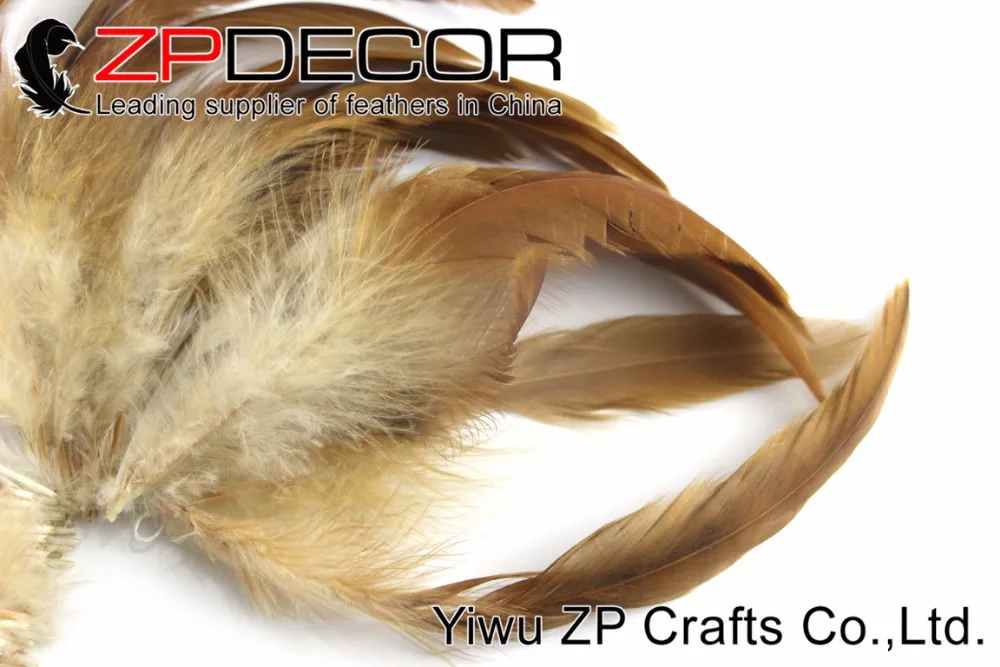 

ZPDECOR 200piece/lot 6-8inch (15-20cm)Brown Pretty Chinchilla Rooster Coque Tails For Mardi Gras Costume