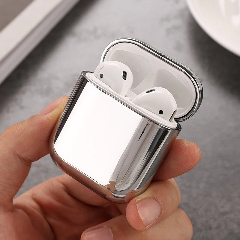 Wireless Bluetooth Earphone Plating Hard PC Case For Apple AirPods 1 2 Fashion Headset Protector Safe Bag | Электроника
