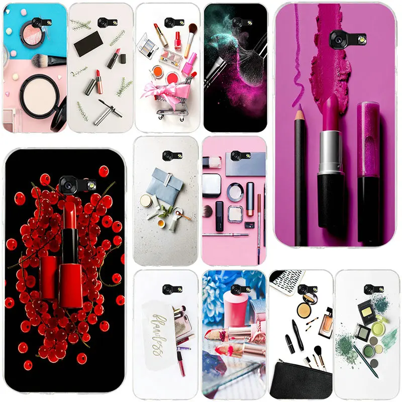 Lady Lipstick Kiss Cosmetic Style Soft TPU Mobile Phone Cases For Samsung Galaxy J5 J7 J3 J2 J1 2016 A7 A5 A3 2017 Cover | Мобильные