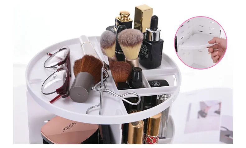 360 Вращающийся органайзер для косметики Make Up Table Cosmetic Box
