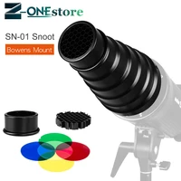 godox sn 01 with color filter conical snoot studio flash accessories honeycomb grid light for bowens mount studio strobe flash