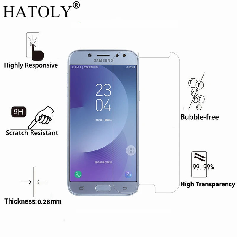 2 шт, закаленное стекло для samsung Galaxy J5, Защитная пленка для экрана для samsung J5 J530F/DS, для samsung J5 Pro, стекло J530
