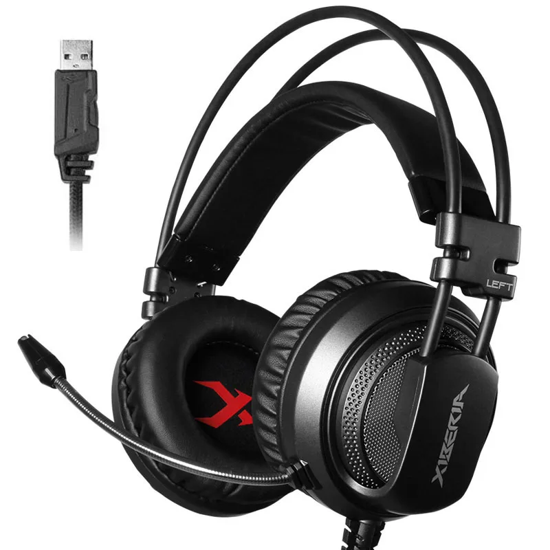 Игровая гарнитура Heaphone 7 1 со звуком накладные наушники USB с микрофоном бас стерео