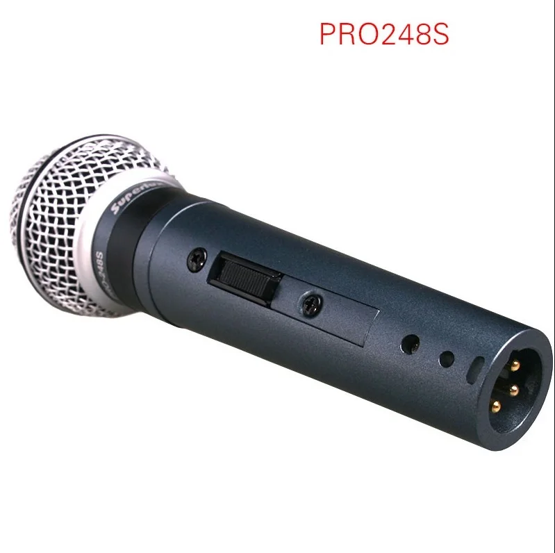Портативный микрофон Superlux PRO248S vocal dynamic подходит для выступлений в реальном