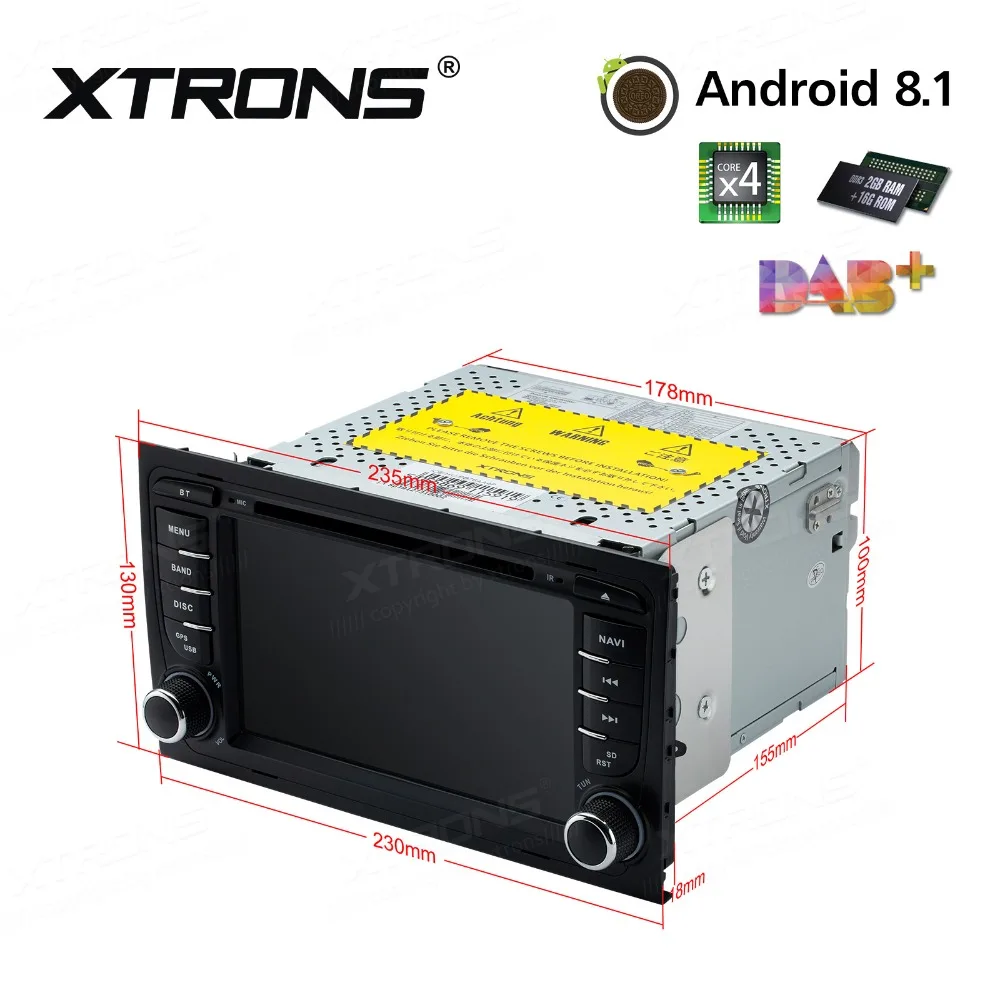 Автомобильный dvd плеер XTRONS 7 &quot Android 8 1 радио GPS RCA RDS USB для Audi A4 S4 B6 B7/RS4 2003 2004 2005 2006 2007