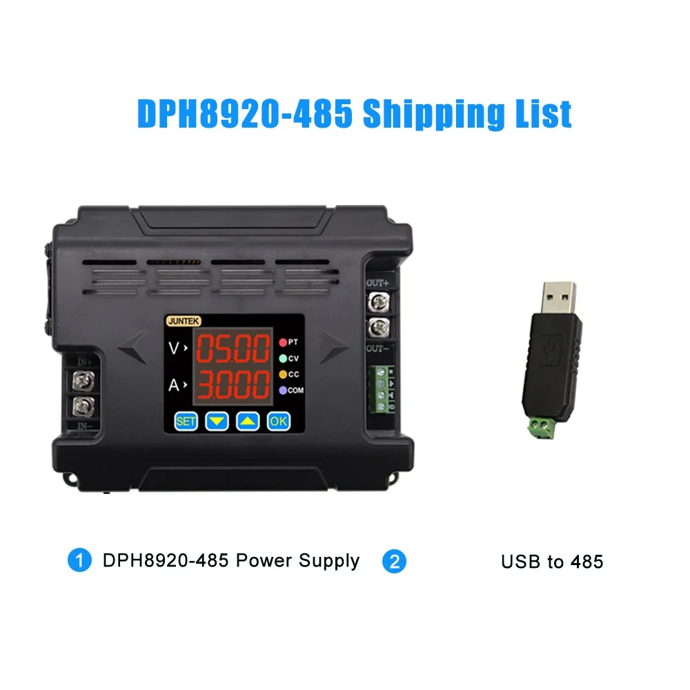 DPH8920-485 JUNTEK DPH8920 Дистанционное цифровое управление постоянное напряжение ток DC-DC понижающий Коммуникационный источник питания понижающее напряжение 96 в 20А - Цвет: DPH8920-485