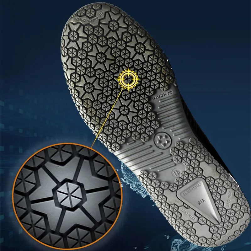 

2019 New Men's High Quality Fashion Casual Work Safety Shoes Breathable Non-slip Wear-resistant Lightweight Sports Anti-puncture