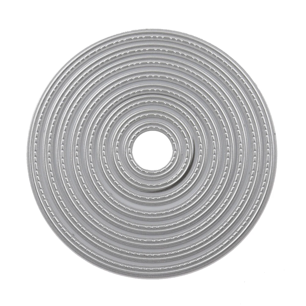 Круглые Вырубные штампы сделай сам вышитые для скрапбукинга тиснение карточка