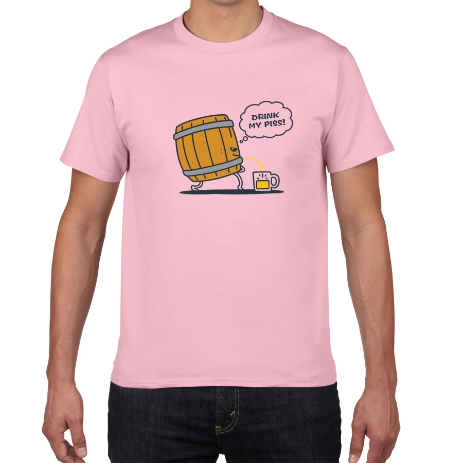 F537MT pink Летняя хлопковая футболка с надписью «THIS GUY NEEDS A BEER», Мужская футболка с принтом «Fishing Beer Live The Dream», забавный подарок, футболки - Цвет: F537MT pink