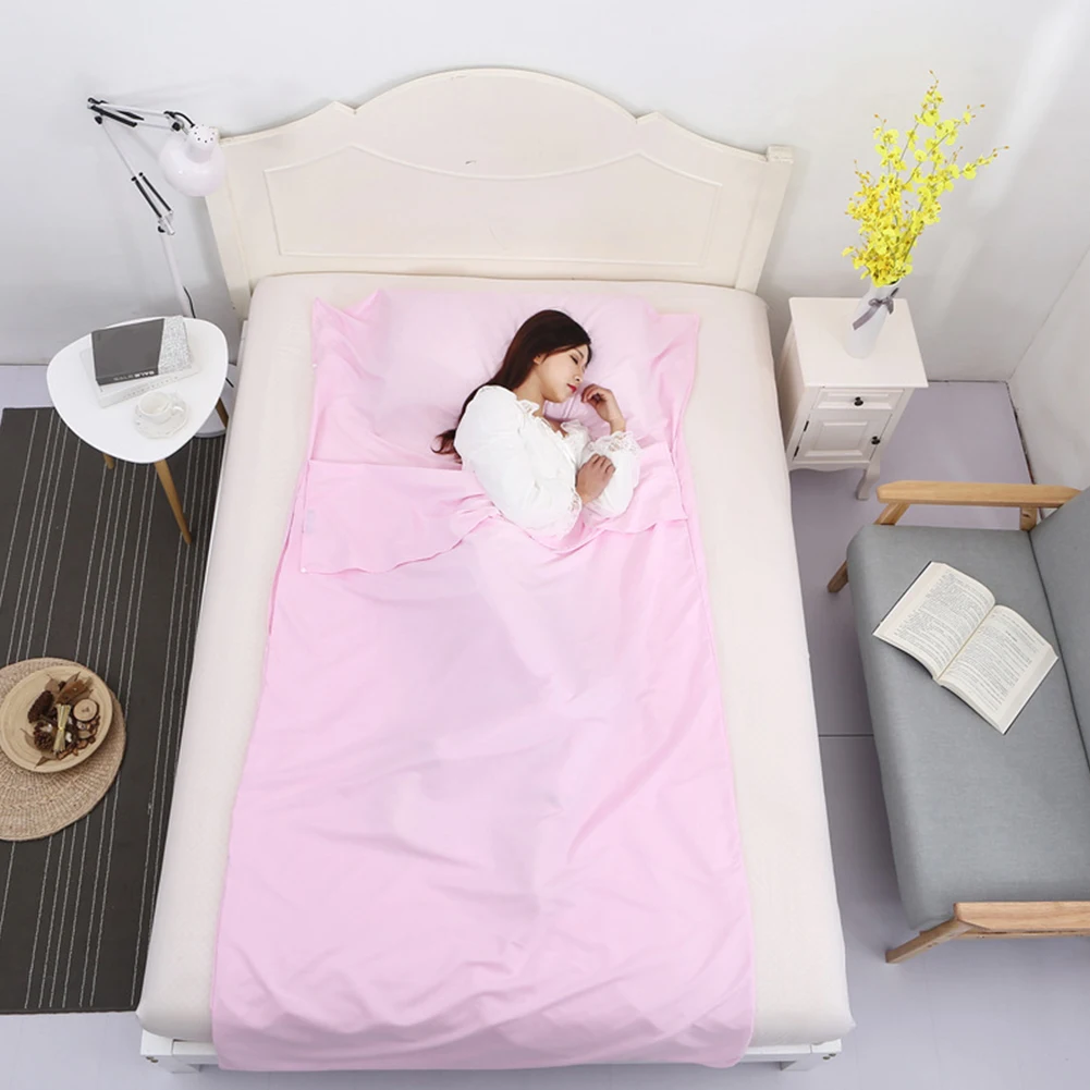 Портативный одноместный спальный мешок для отелей изолирующий лайнер