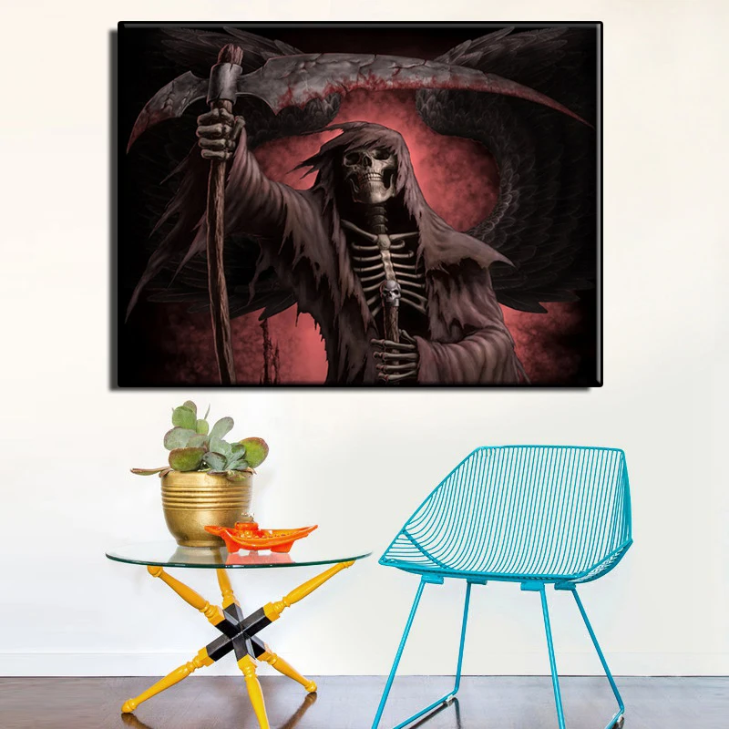 Grim Reaper Modern pop elements wall HD canvas printing art Giclee home decoration murals no frame | Дом и сад