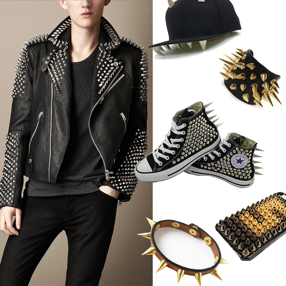 100 шт. Золотые круглые зеркальные заклепки для кожаных наконечников аксессуары