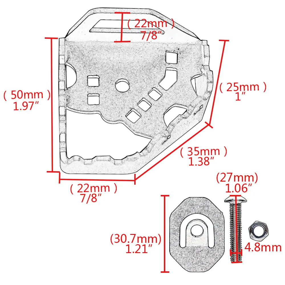 

NEW Silver Rear Foot Brake Lever Pedal Enlarge Extension Rear Brake Peg Pad Extender Fits For HONDA CRF1000L Sports 2014-2018