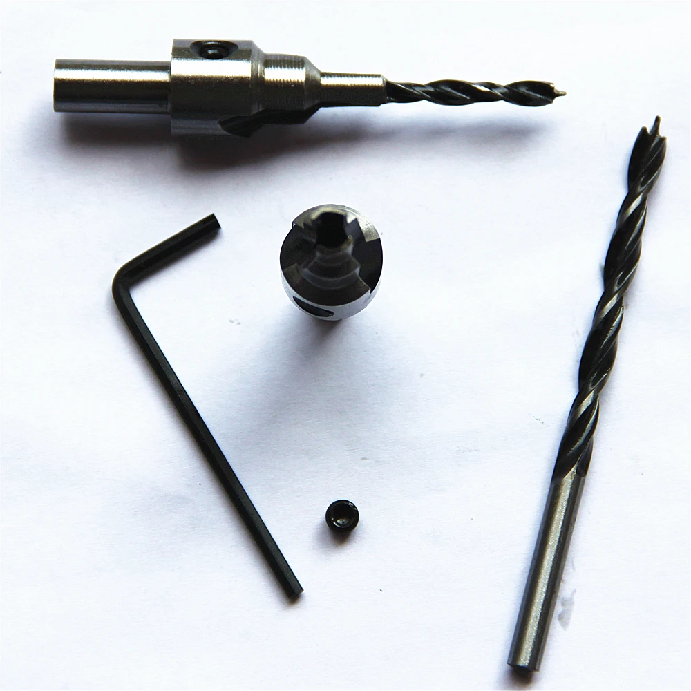 

2pcs/Set Countersink Drill Bit Set 2 Flute 3steps 4mm/6mm 5mm/7mm Power Tools for Wood Reamer Woodworking Chamfer Kits