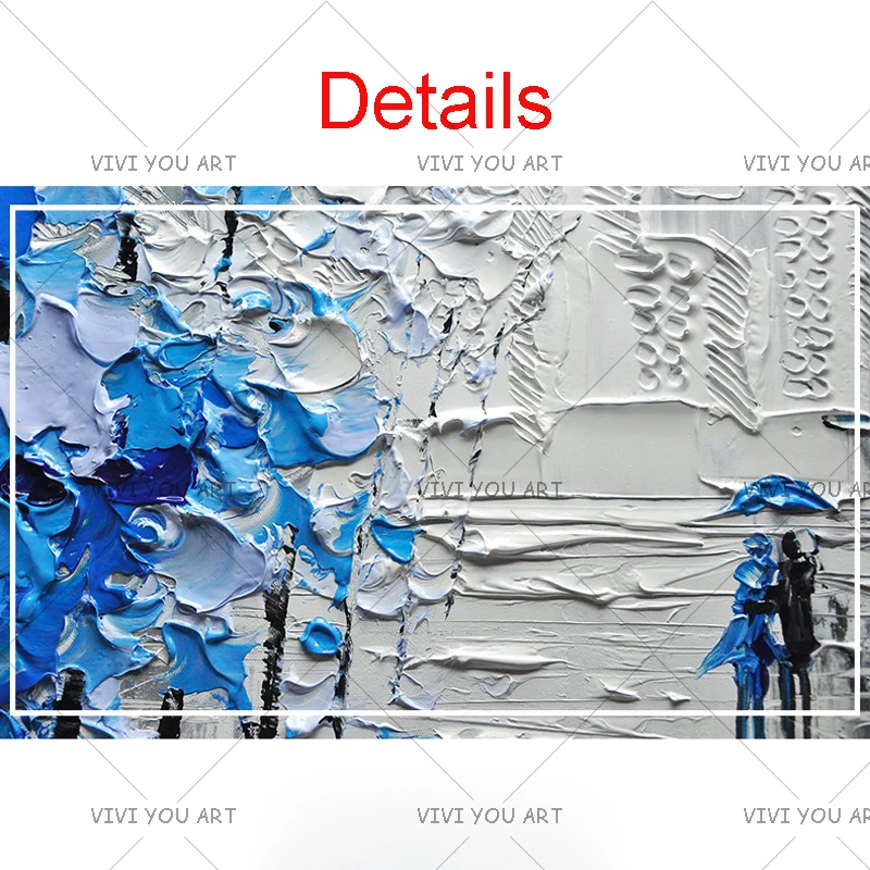 Large 100% Handpainted Abstract Modern Wall Painting Street Scenery Knife Oil On Canvas Decor Lover Landscape | Дом и сад