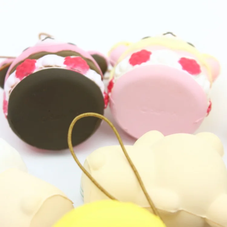 10 шт./партия оригинальная упаковка мягкий кавайный мягкий микс Rilakkuma queeze bun игрушка для сотового телефона san-X сжимает хлеб