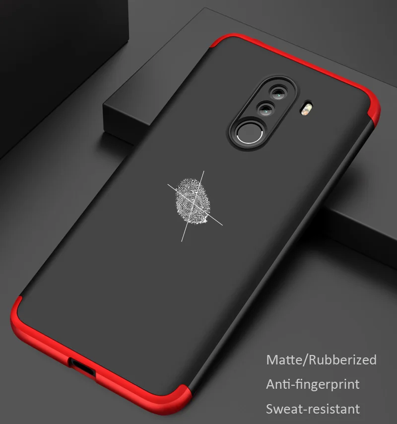 Чехол GKK для Xiaomi Pocophone F1 Poco 360 полная защита держатель с кольцом
