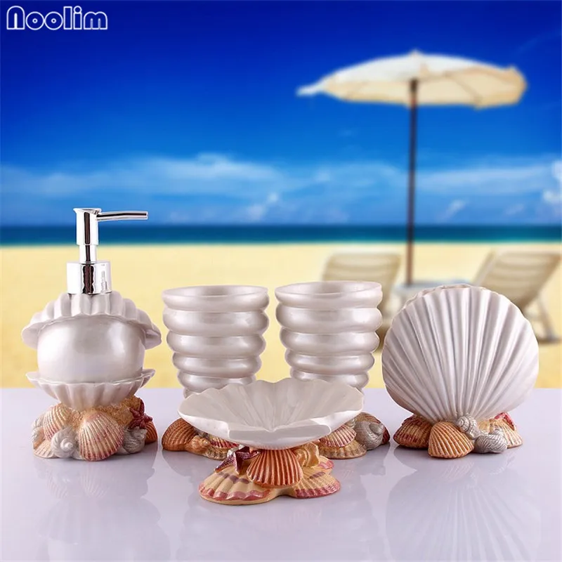 NOOLIM 5 шт./компл. полимерные креативные ракушки для ванной комнаты аксессуары