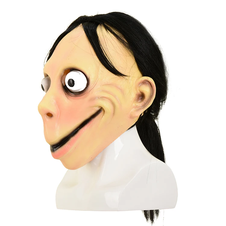 Новинка 2019 страшная латексная маска Момо смерти взлома вызов игра Кита ужасные
