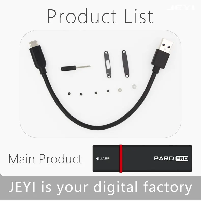 JEYI PARD PRO TYPE-C USB3.1 m.2 NGFF SSD мобильный диск через VLI716 USB3.0 Поддержка отделка SATA3 6 Гбит/с UASP сплав корпус SSD, HDD
