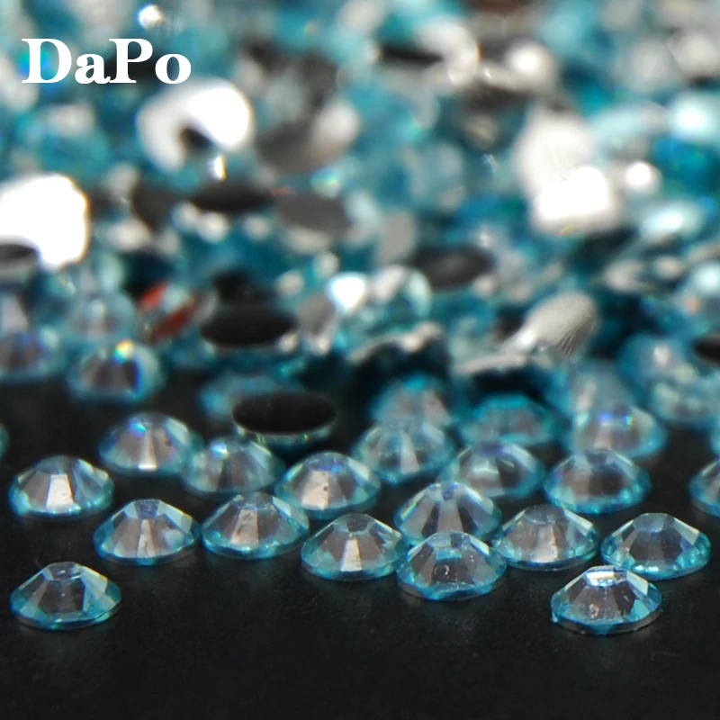 3D дизайн ногтей Стразы Аквамариновый Цвет Кристалл с плоской задней стороной