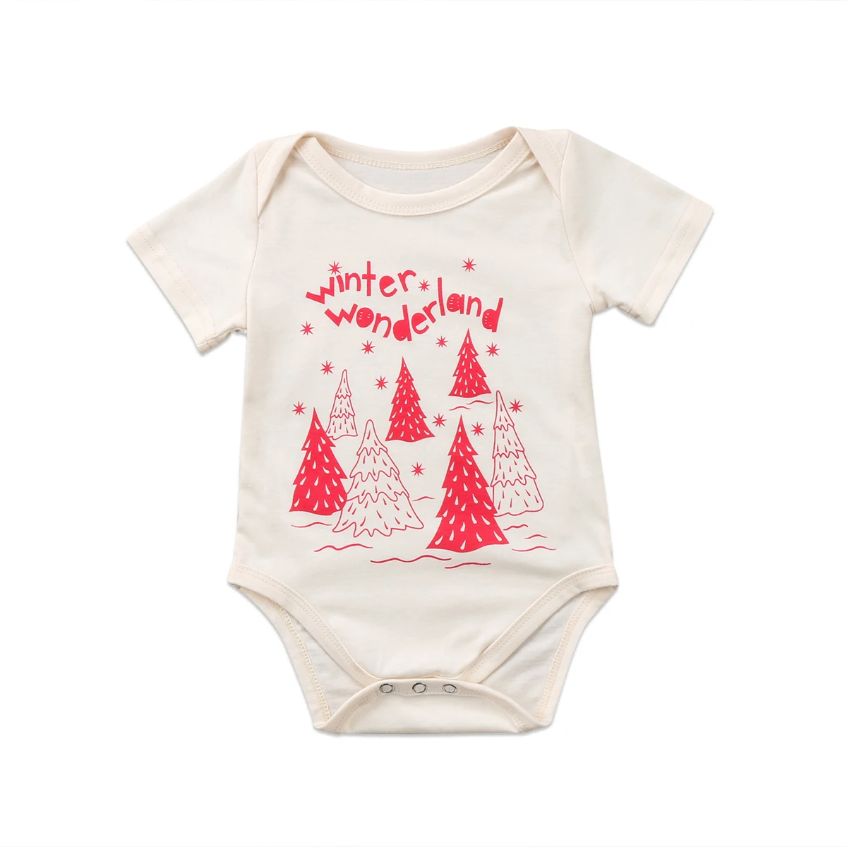 Рождественский детский комбинезон хлопковая одежда с короткими рукавами милые