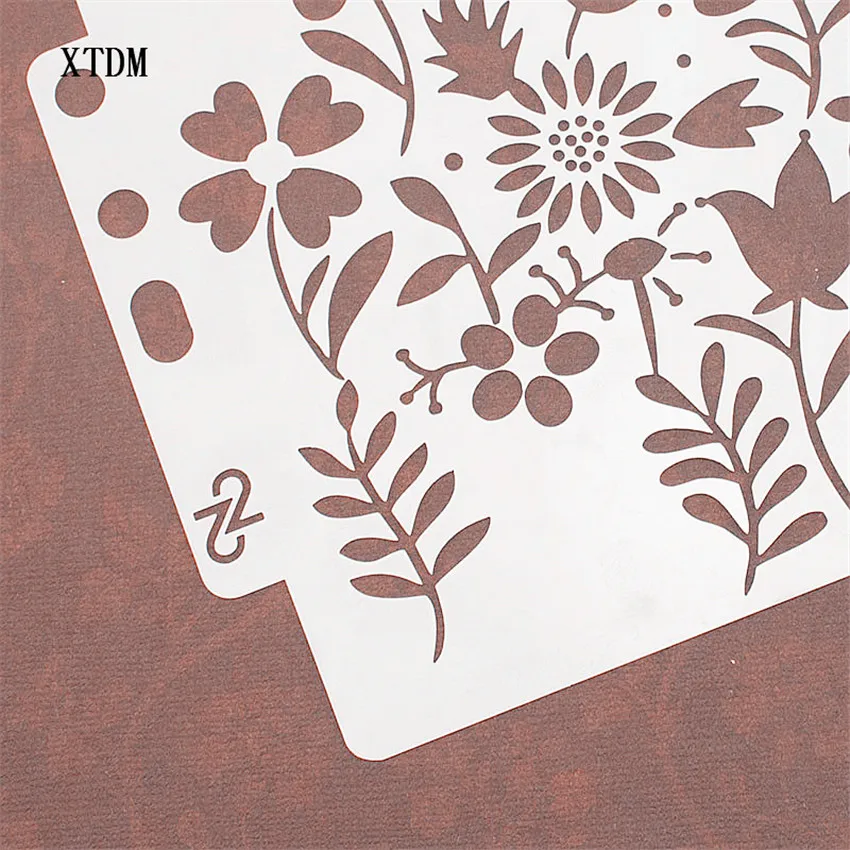 Leaves and flowers plastic mold shield DIY cake scrapbook stencils hollow Embellishments printing lace ruler Valentine's Day | Дом и сад