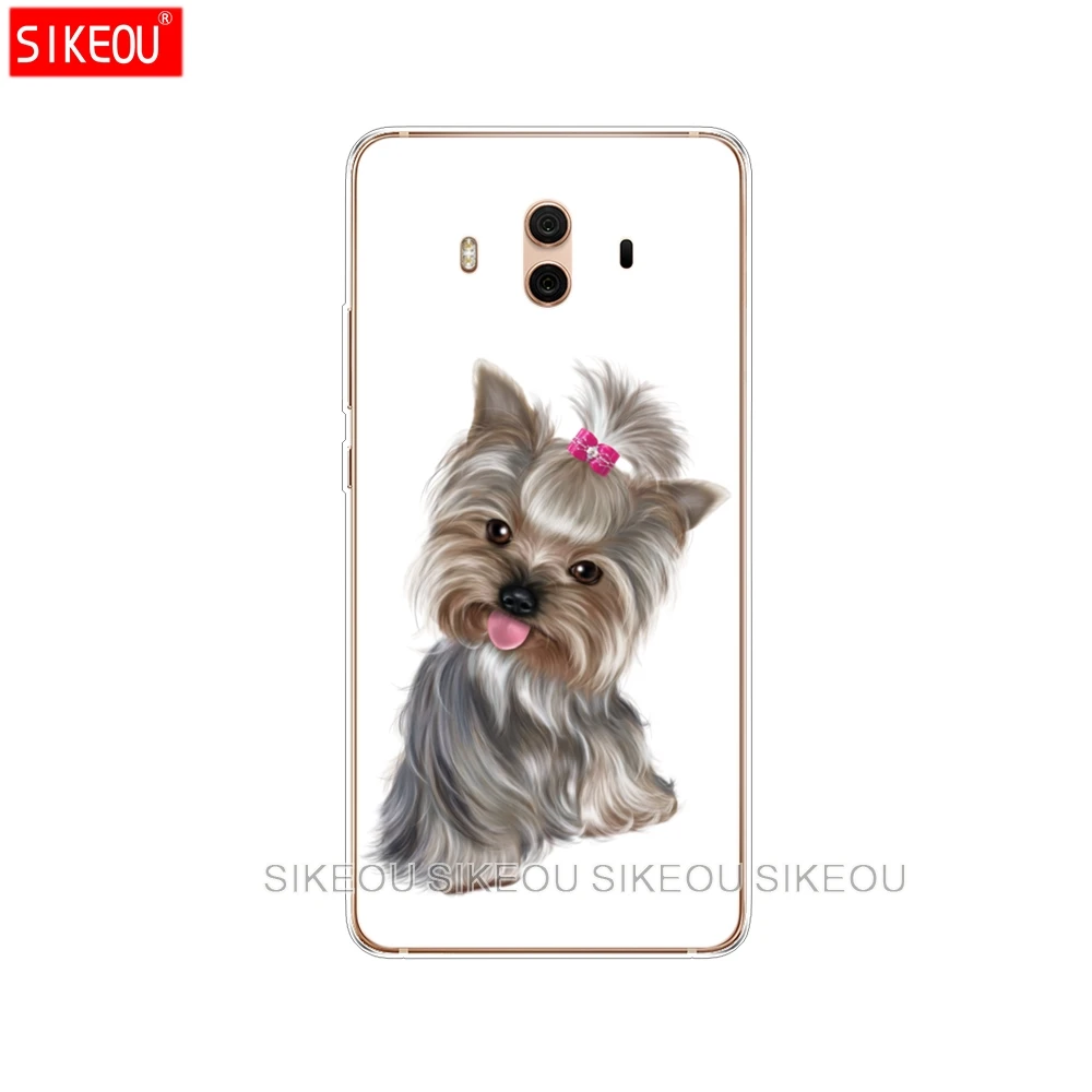 Силиконовый чехол для телефона Huawei mate 7 8 9 10 pro LITE йоркширский терьер собака щенок |