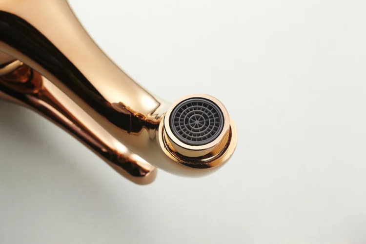 Бесплатная доставка модный смеситель розового золота для ванной комнаты кран