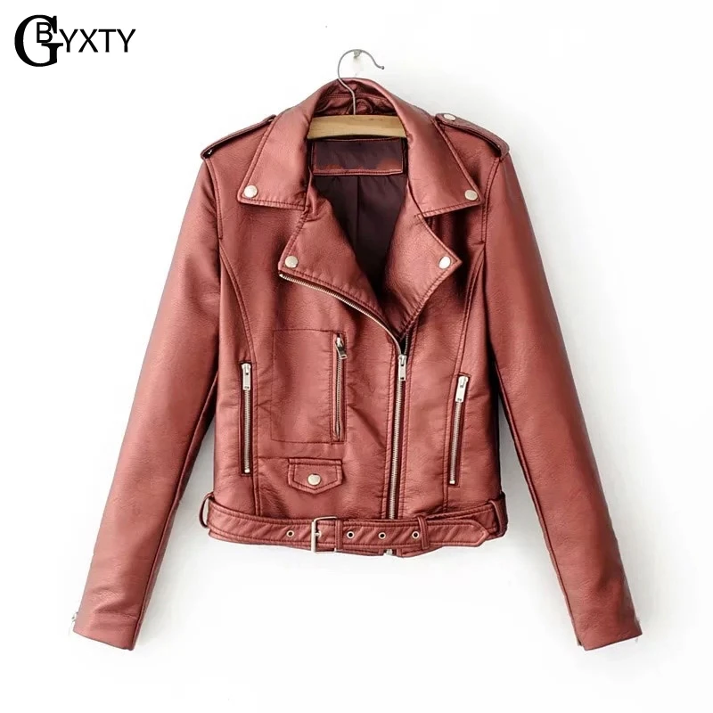 Женская куртка на молнии GBYXTY cchaqueta moto из искусственной кожи в стиле панк 2018 модная