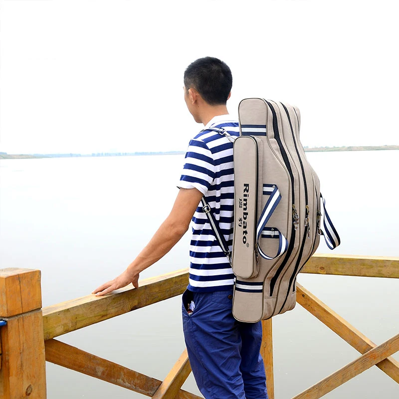 2/3 Layer 80/90/120/130cm Fishing Portable Multifunction Nylon Fishing Bags Fishing Rod Bag Fishing Tackle XA99G