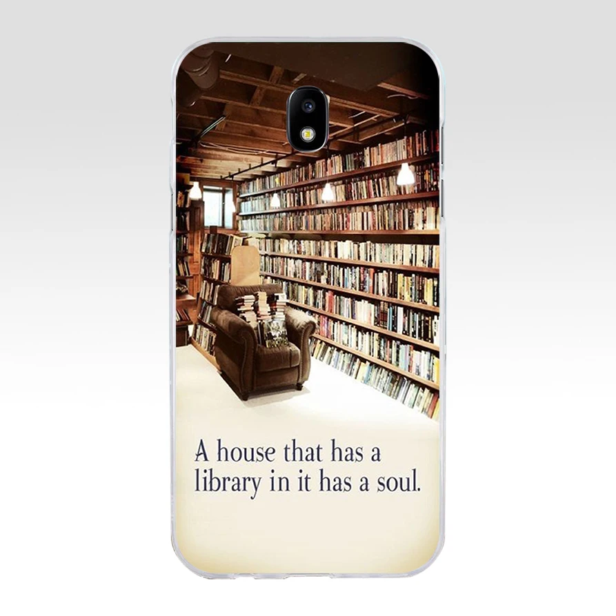 139 Ретро книжная полка библиотека Мягкий Силиконовый ТПУ чехол для телефона Samsung
