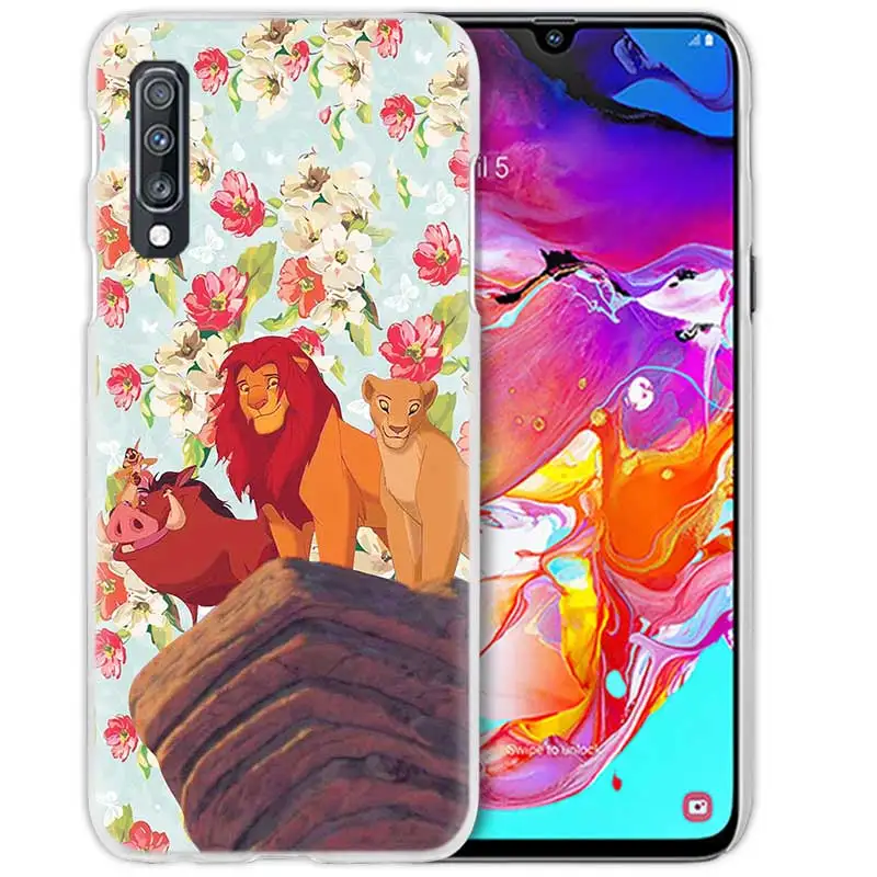 Аниме чехол для samsung Galaxy A50 A70 A20e A40 A30 A20 A10 A8 A6 плюс A9 A7 Жесткий Мягкий Прозрачный чехол для телефона чехол Акуна Матата Король Лев - Цвет: 06