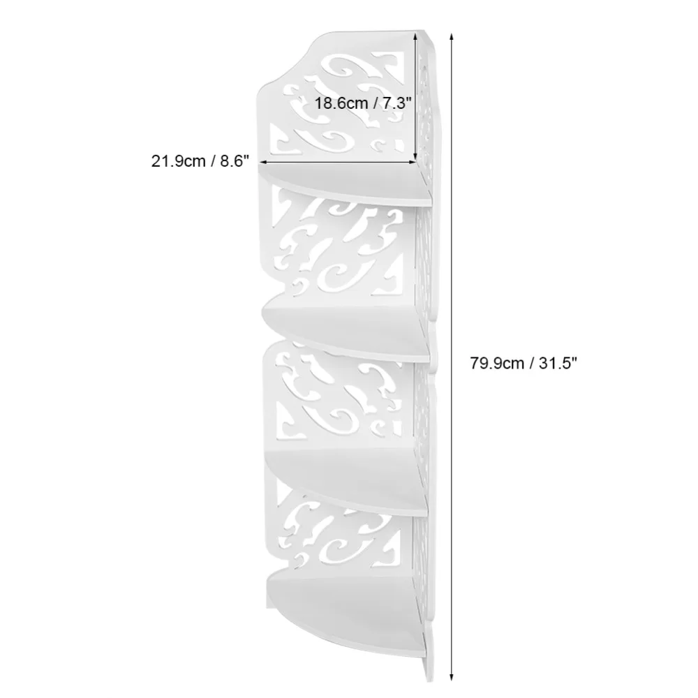 WPC доска 4 яруса ванная комната настенная угловая полка/полки дисплей резной