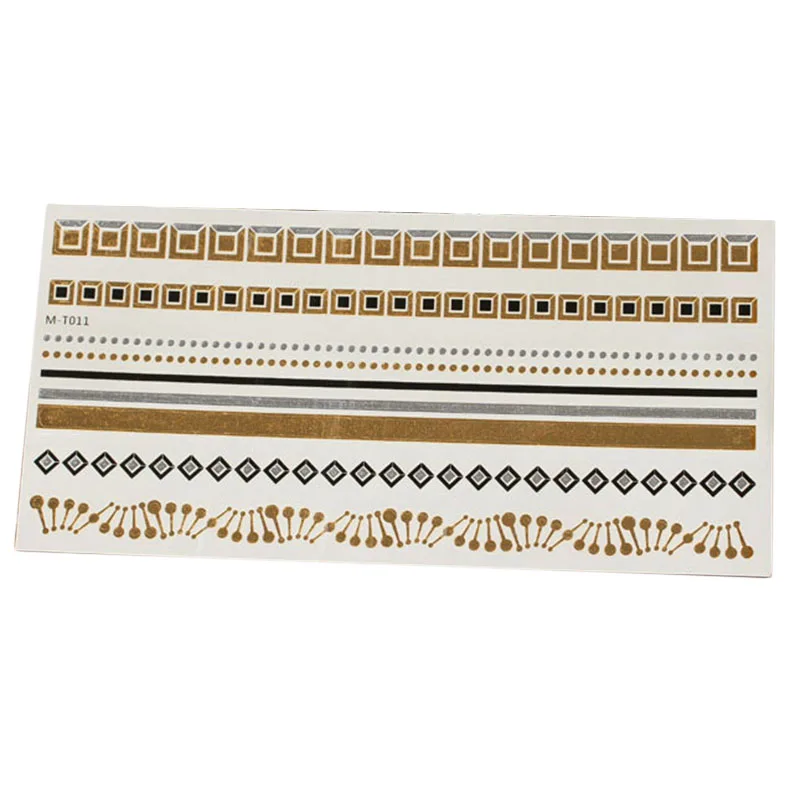 Gold Tone Temporary Tattoo Stickers Waterproof Sexy Body Art Sticker | Временные тату