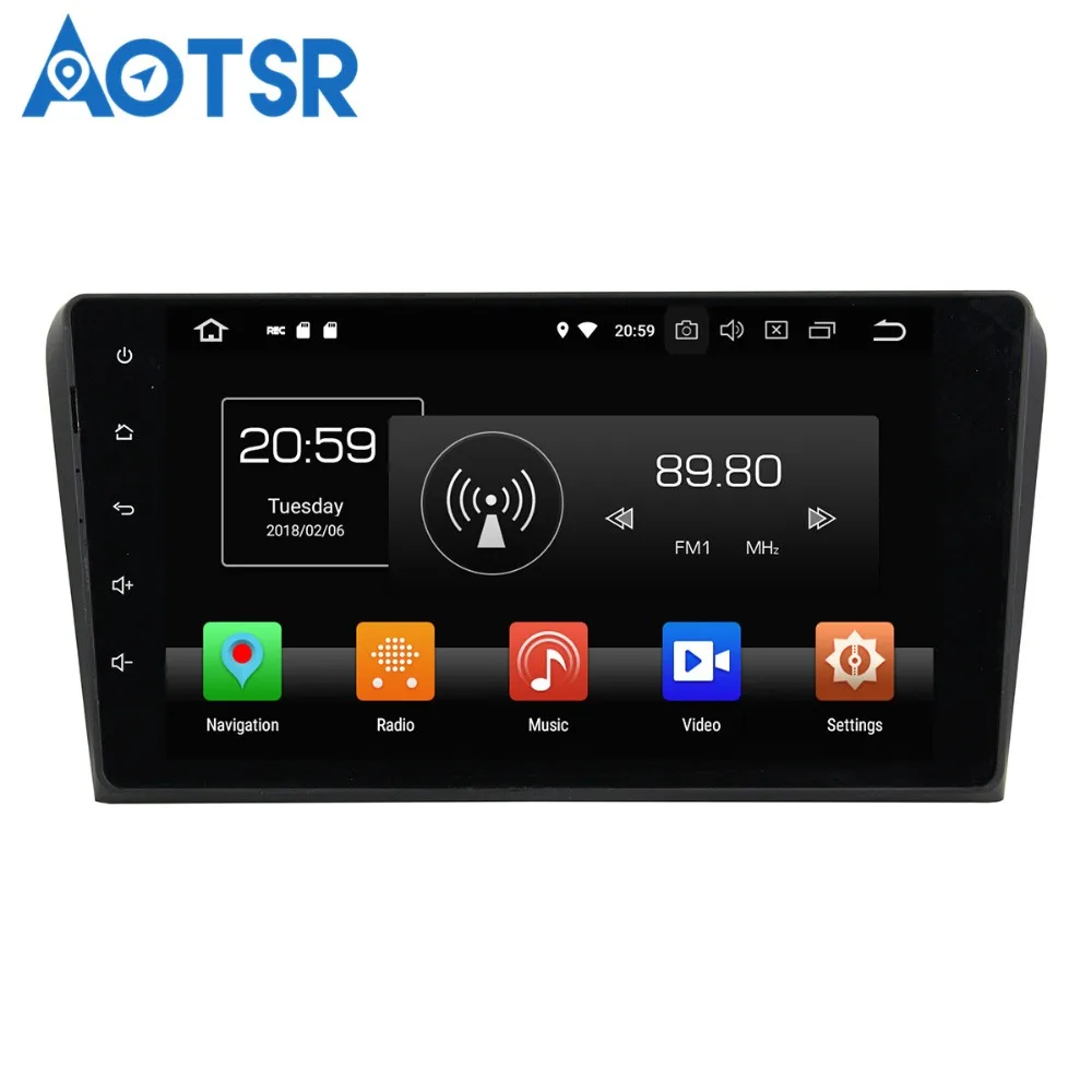 Автомобильный DVD плеер Aotsr Android 8 0 7 1 GPS навигация для Mazda 3 2010 2012 мультимедийный