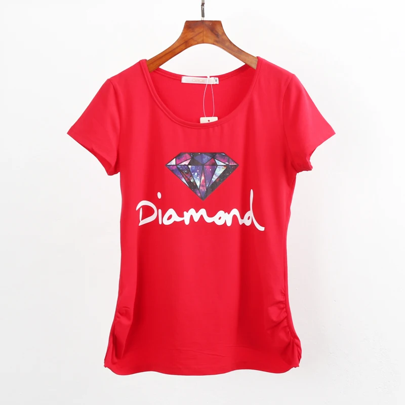 Женская хлопковая Футболка с принтом Повседневная летняя футболка коротким