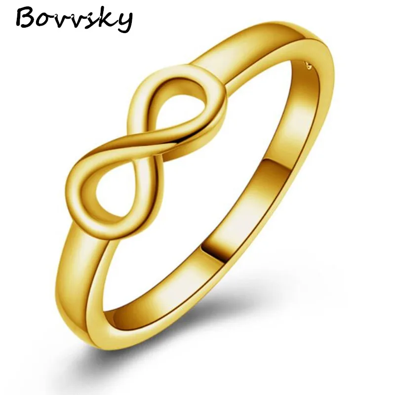Обручальное кольцо Bovvsky Infinity Forever Love годовщина обещание простые массивные