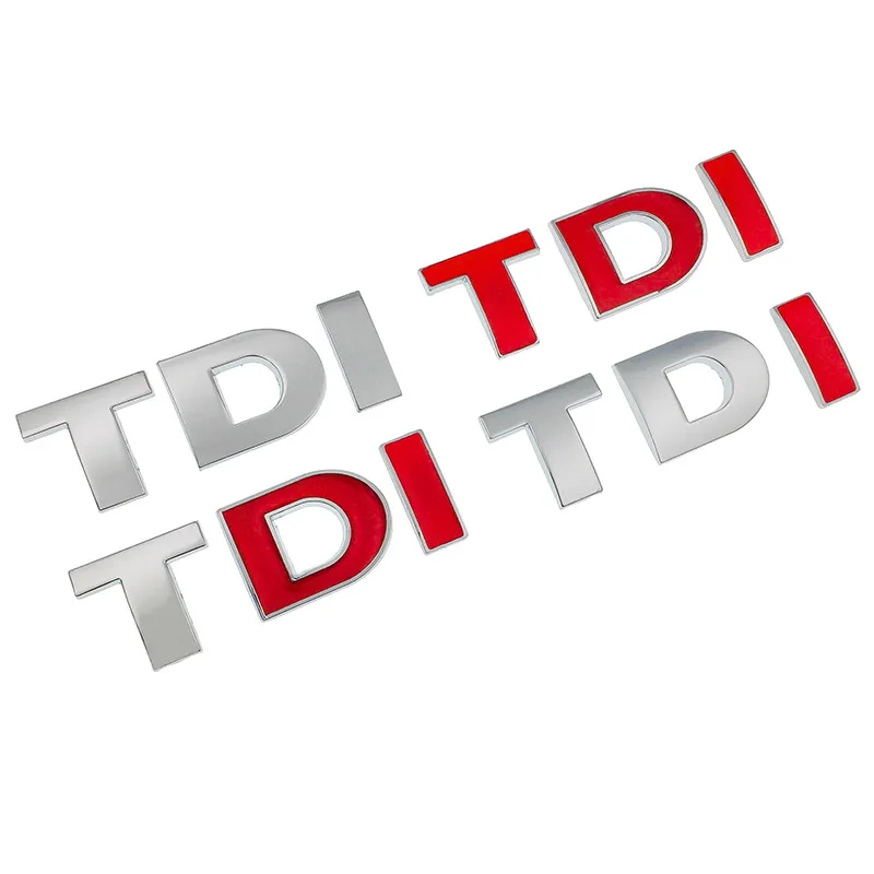 Автомобильный Стайлинг красный твердый логотип TDI значок эмблема наклейка