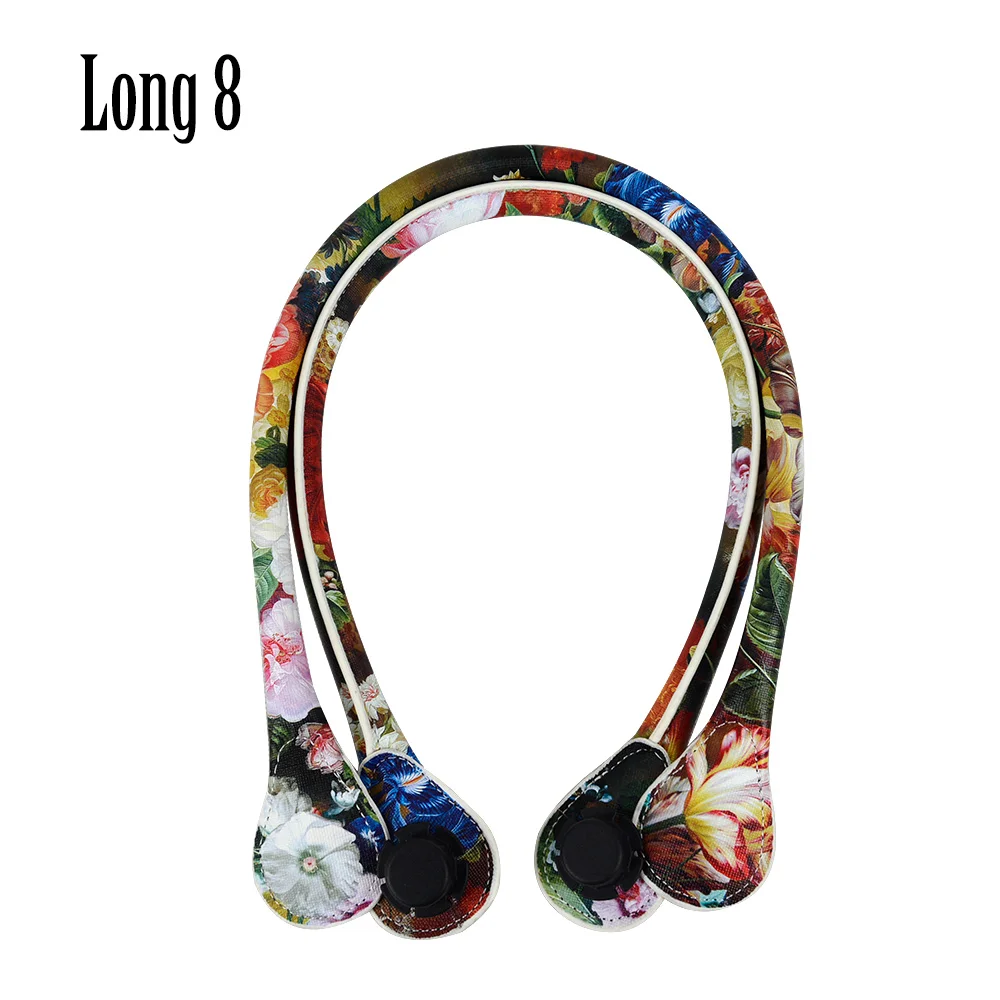 long 8 TANQU, новинка, 1 пара, короткая, длинная, с цветочным принтом, мягкая, искусственная, из искусственной кожи, ручка для Obag, Классическая, мини, O сумка, женская сумка на плечо - Цвет: long 8
