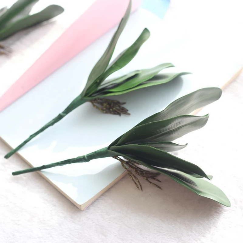 Настоящий на ощупь фаленопсис искусственное растение с листьями декоративными