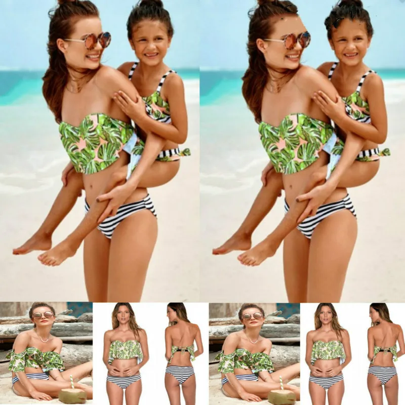 Новинка 2019 года сезон весна Лидер продаж одинаковые купальники для всей семьи