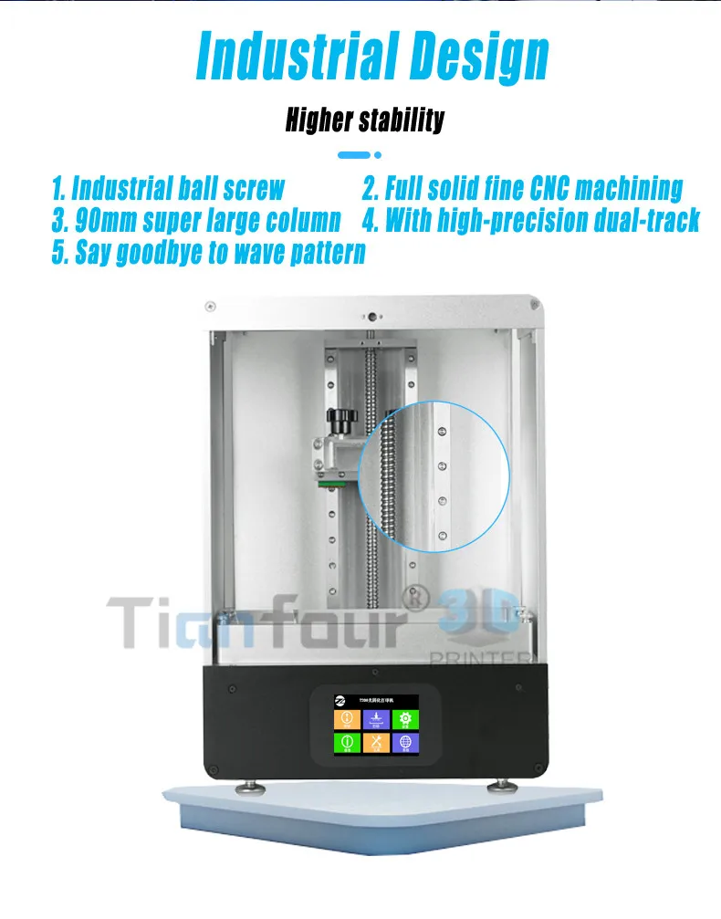 280 мм* 192*120 мм TIANFOUR 8,9 дюймов T280 T200 SLA/lcd/DLP Смола 3d принтер большой объем печати светильник для вылечения 405nm УФ-смола