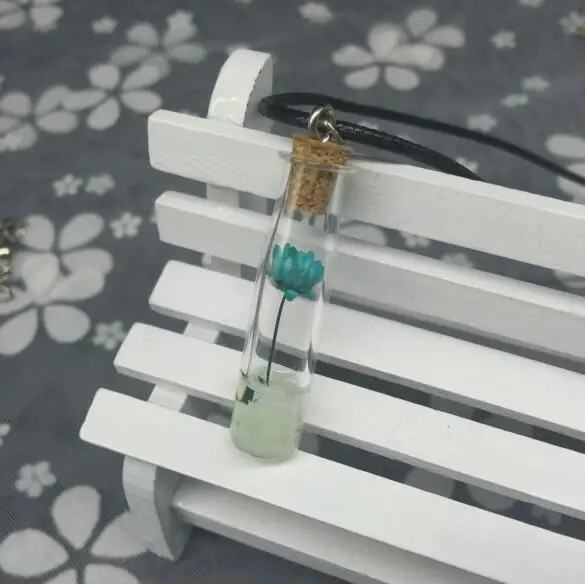 1 шт. сушеный цветок diy светящиеся пески кожаная цепочка ожерелье эфирные масла аксессуары флакон духов Подвески Ювелирные изделия Подарки