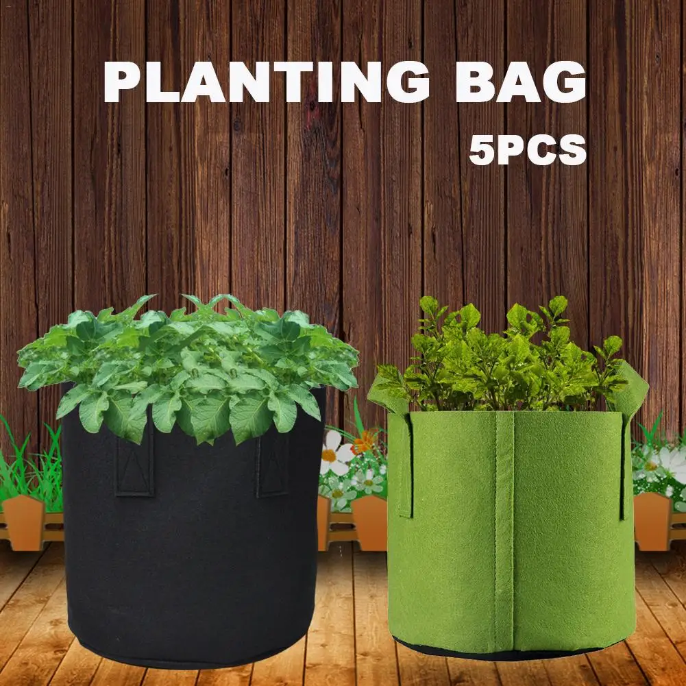 

Non Woven Tree Fabric Pots Grow Bag Root Container Plant Pouch Black Hand With Flowers Planting Non-woven Bags Grows Culture