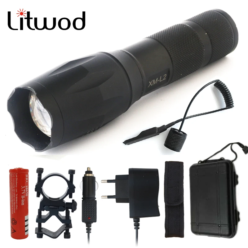 Llitwod Z20 светодиодная вспышка светильник фонарь CREE XML T6 L2 самообороны портативный светильник светодиодный тактический вспышки светильник для охотничий фонарь, фонарь для кемпинга