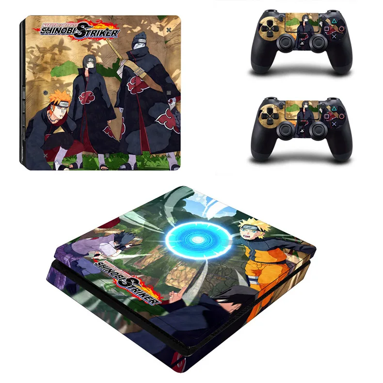PS4 Slim Skin аниме стикеры Naruto Play station 4 тонкие виниловые наклейки Стикеры для Playstation 4 Slim консоли и два контроллера - Цвет: YSP4S-2584