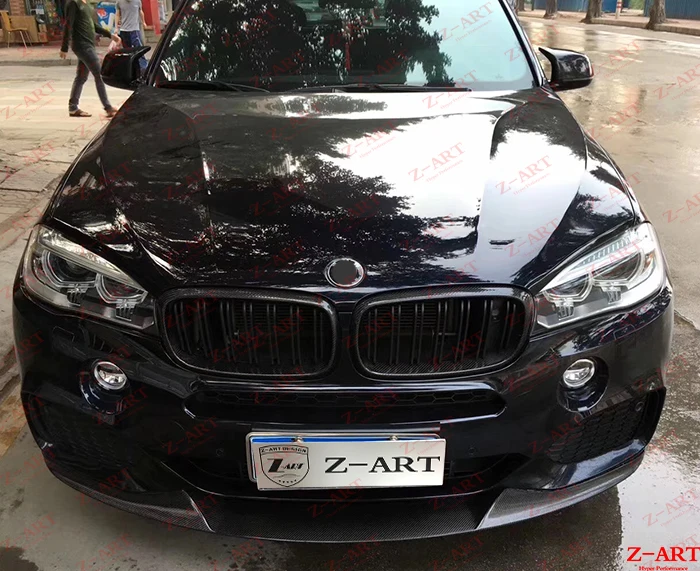Передний спойлер Z-ART из углеродного волокна для BMW F15 передняя губа X5 M sport 2013-2018