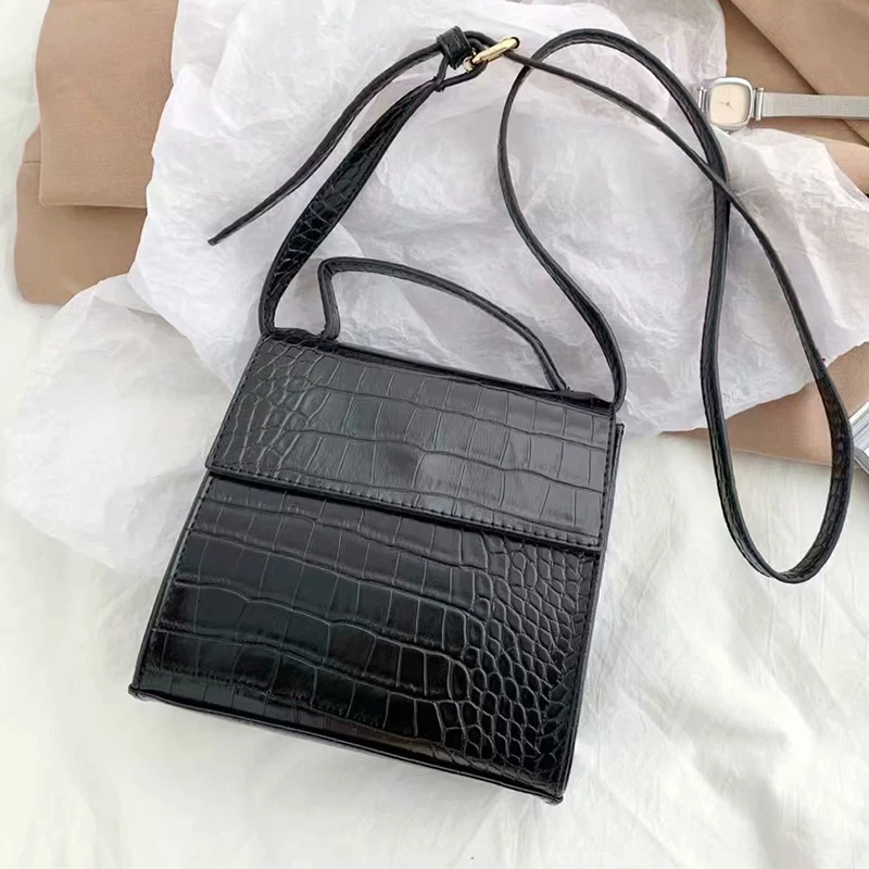 Модные женские сумки с узором из камня мини через плечо искусственной кожи